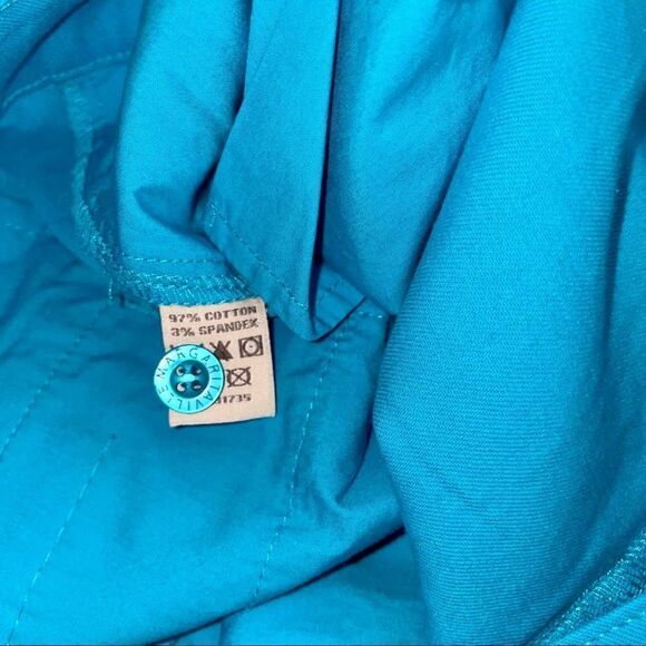 🆕 MARGARITAVILLE Bermuda turquoise stretch twill cotton shorts size 8 NWOT - Picture 6 of 13